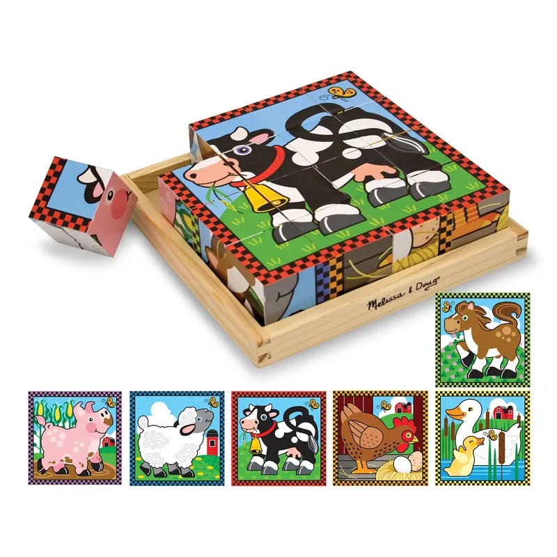 #775 Wooden Farm Cube Puzzle 1