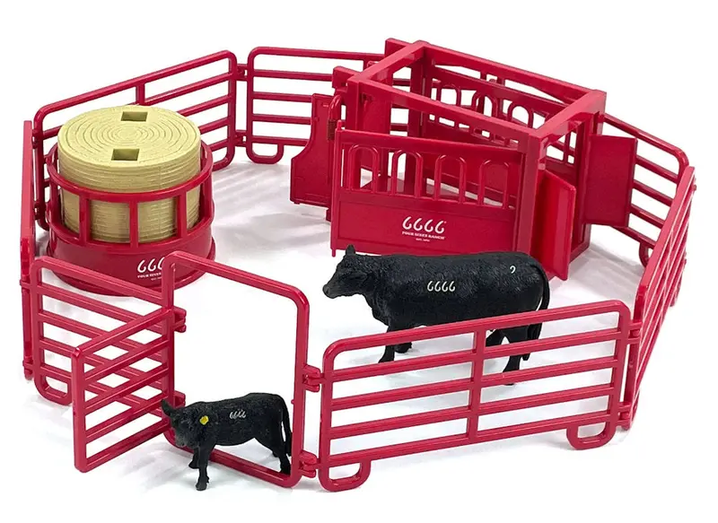 #807Bc 1/20 Four Sixes Ranch Black Angus Ranch Set 1
