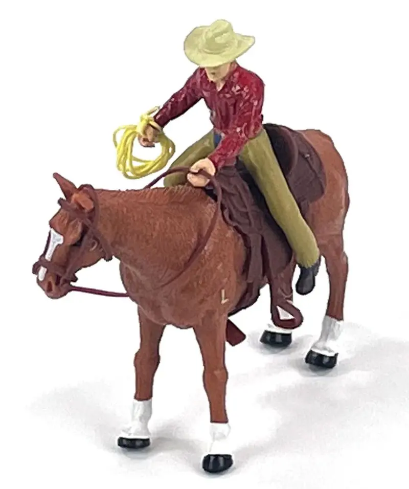 #808Bc 1/20 Four Sixes Ranch Cowboy & Quarter Horse Set 1