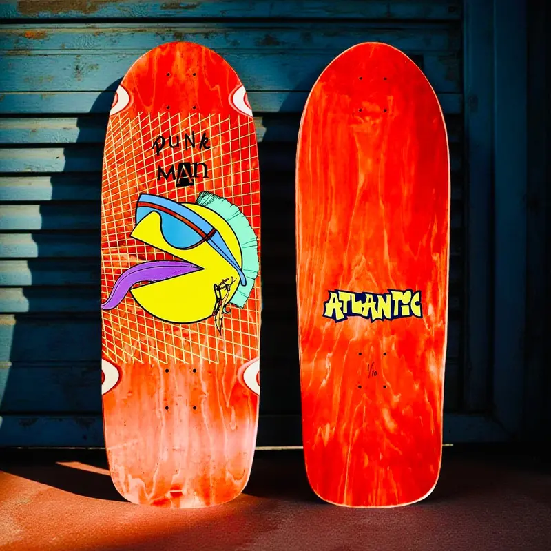 80S Punk Skateboard Deck - Limited Edition Hand-Painted 1
