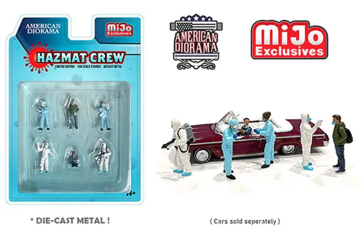 #Ad-76466Mj 1/64 American Diorama Hazmat Crew Figures 1