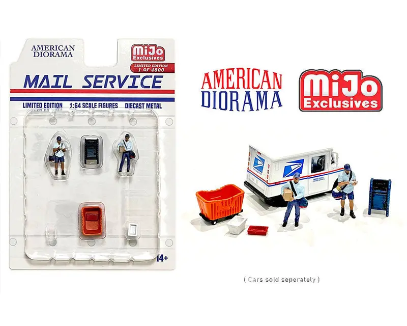 #Ad-76491Mj 1/64 American Diorama Mail Service Figure Set 1