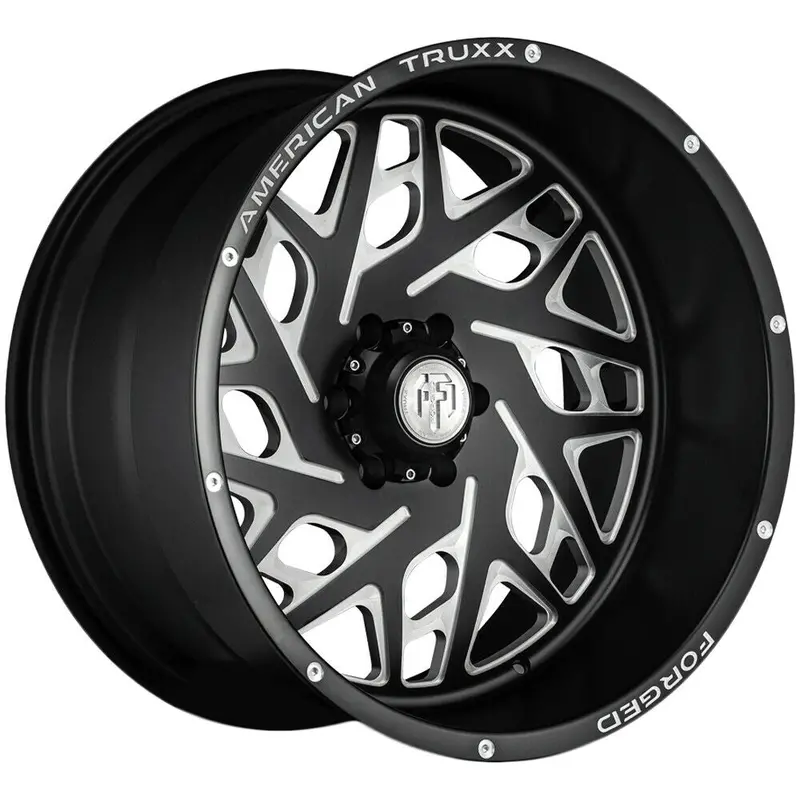 American Truxx Forged Wheels Atf1909 Aries Black Milled 1