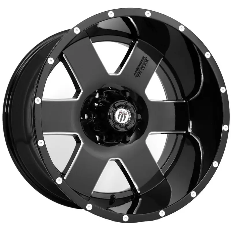 American Truxx Wheels At155 Armor Black Milled 1