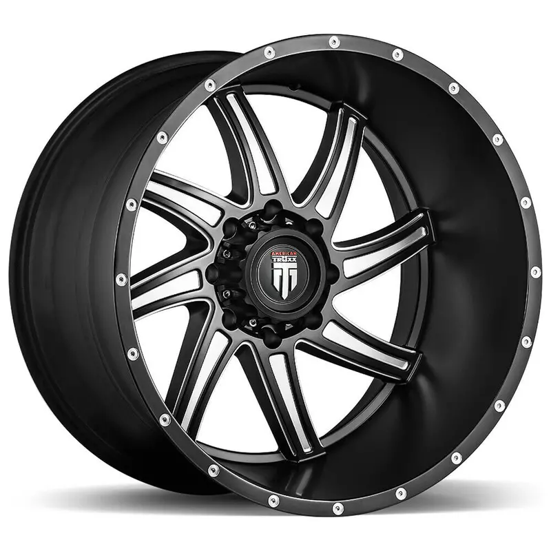 American Truxx Wheels At162 Vortex Satin Black Milled 1
