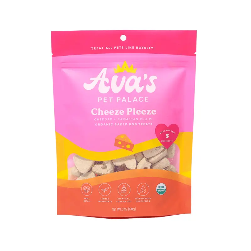 Ava's Pet Palace Organic Baked Dog Treats - Cheeze Pleeze 1