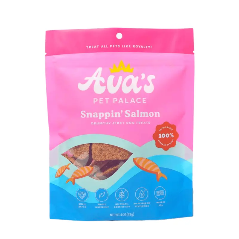Ava's Pet Palace (Pre-Order) Crunchy Jerky Dog Treats - Snappin' Salmon 1