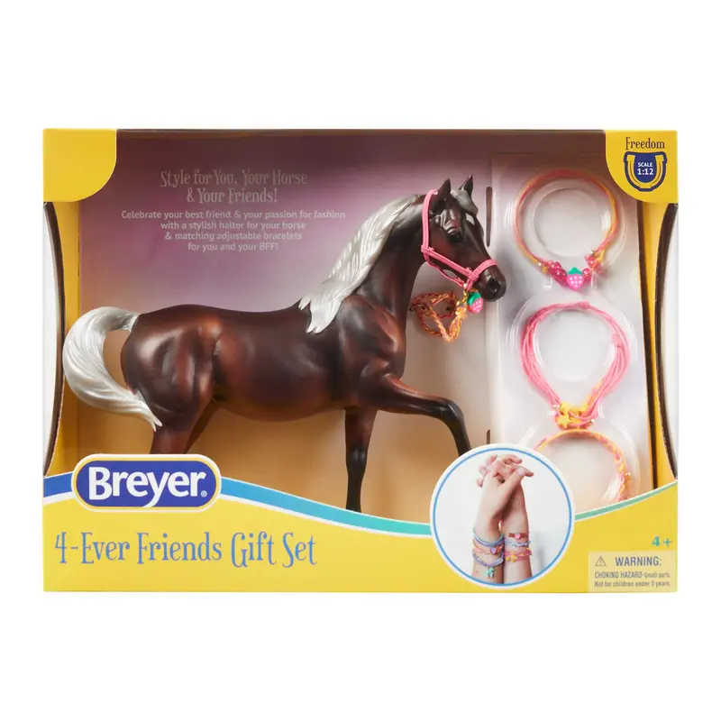#B-Fs-10438 1/12 4-Ever Friends Pink Perfection Gift Set With Silver Bay Mare 1