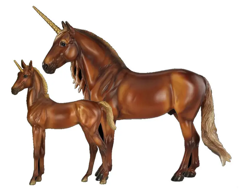 #B-Tr-10082 1/9 Cyrus & Solana Unicorn Stallion & Foal Set 1