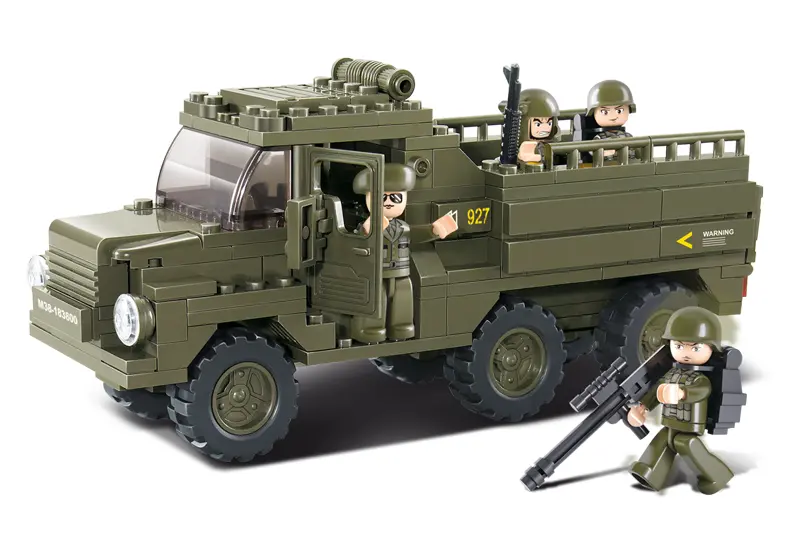 #B0301 Army Heavy Military Troop Truck Building Block Set 1