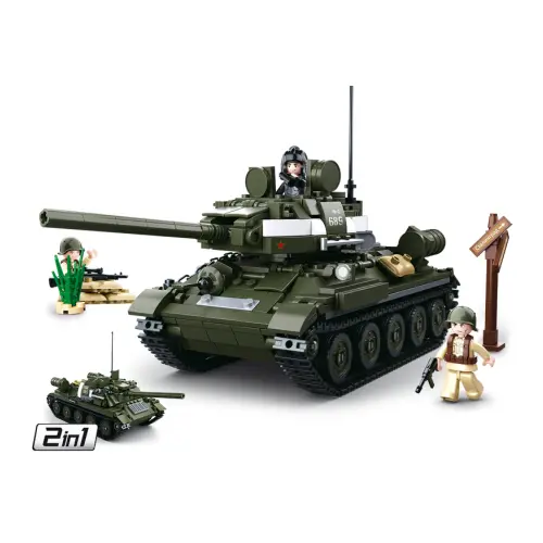 #B0689 Wwii T-34/85 Medium Tank 2-In-1 Building Block Set 1