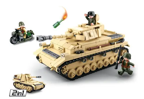 #B0693 Wwii Panzer Iv Tank Building Block Set 1