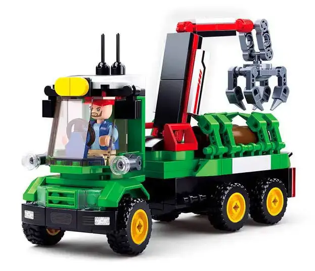 #B0778 Farm Log Transporter Building Brick Kit 1