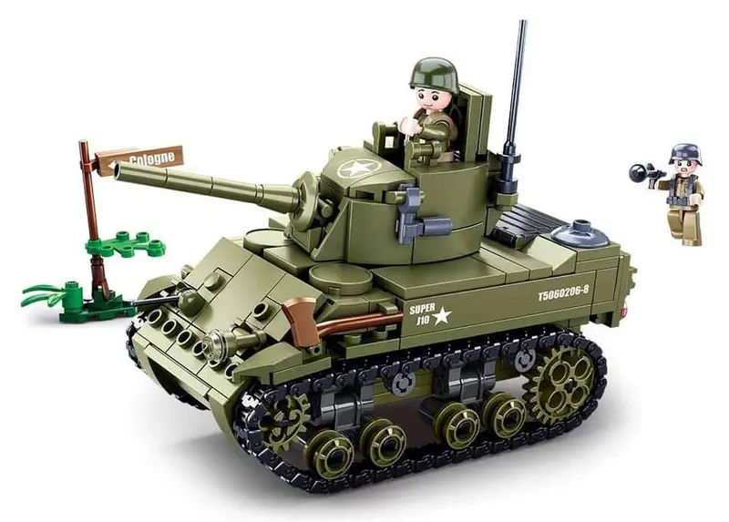 #B0856 Wwii M5 Stuart Light Tank Building Block Set 1