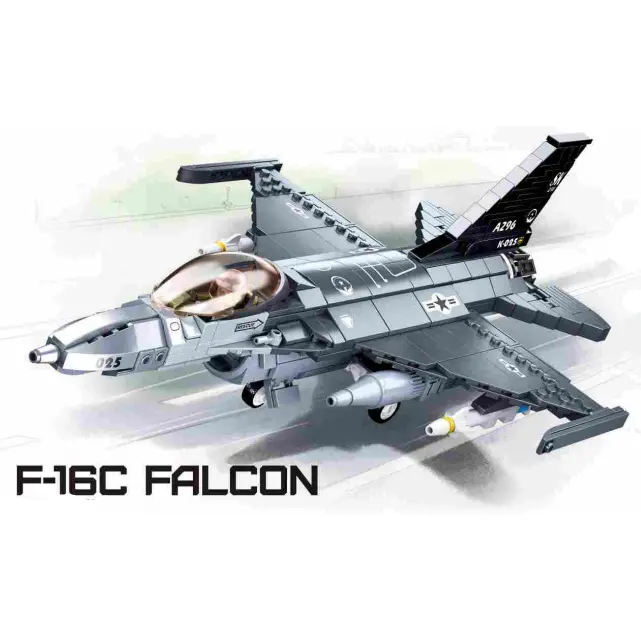 #B0891 Model Bricks F-16C Falcon Fighter Jet Building Block Set 1