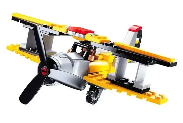 #B667b Aviation Biplane Building Brick Kit 1