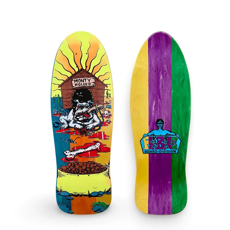 Bbc Monty Nolder Bulldog #2 Hand-Painted Skateboard Deck 1