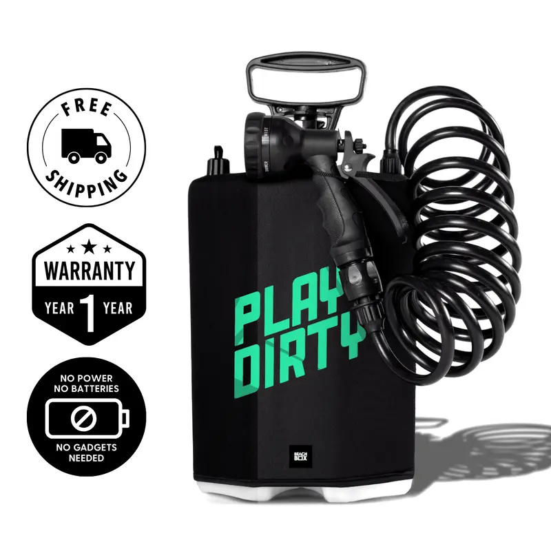 Beachbox Portable Shower Tank - 'Play Dirty' / Black 1