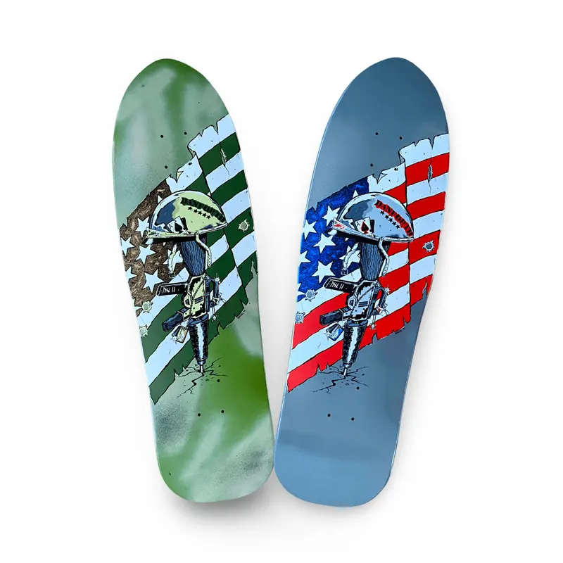 Bill Danforth Gulf War Memorial Deck 9.5" Hand Painted 1