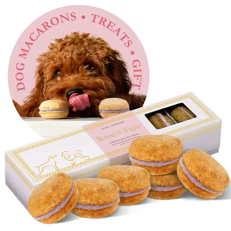 Bonne Et Filou Dog Macarons (Box Of 6) 1