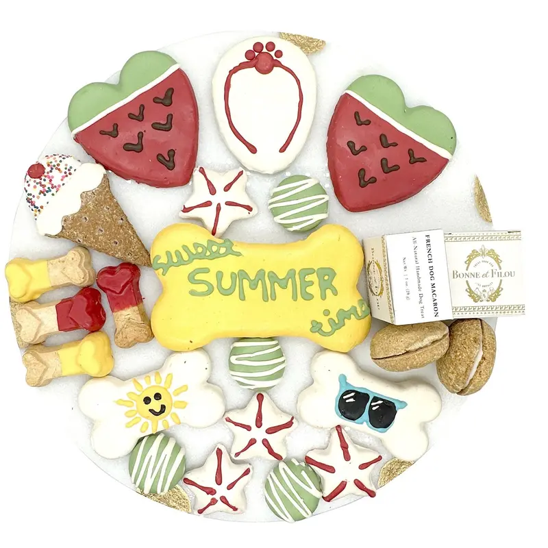Bonne Et Filou Summer Themed Dog Treats Gift Box 1