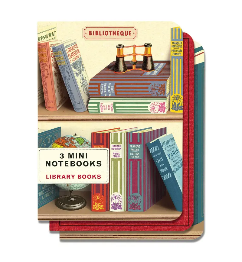Cavallini & Co. Library Books Mini Notebook Set 1
