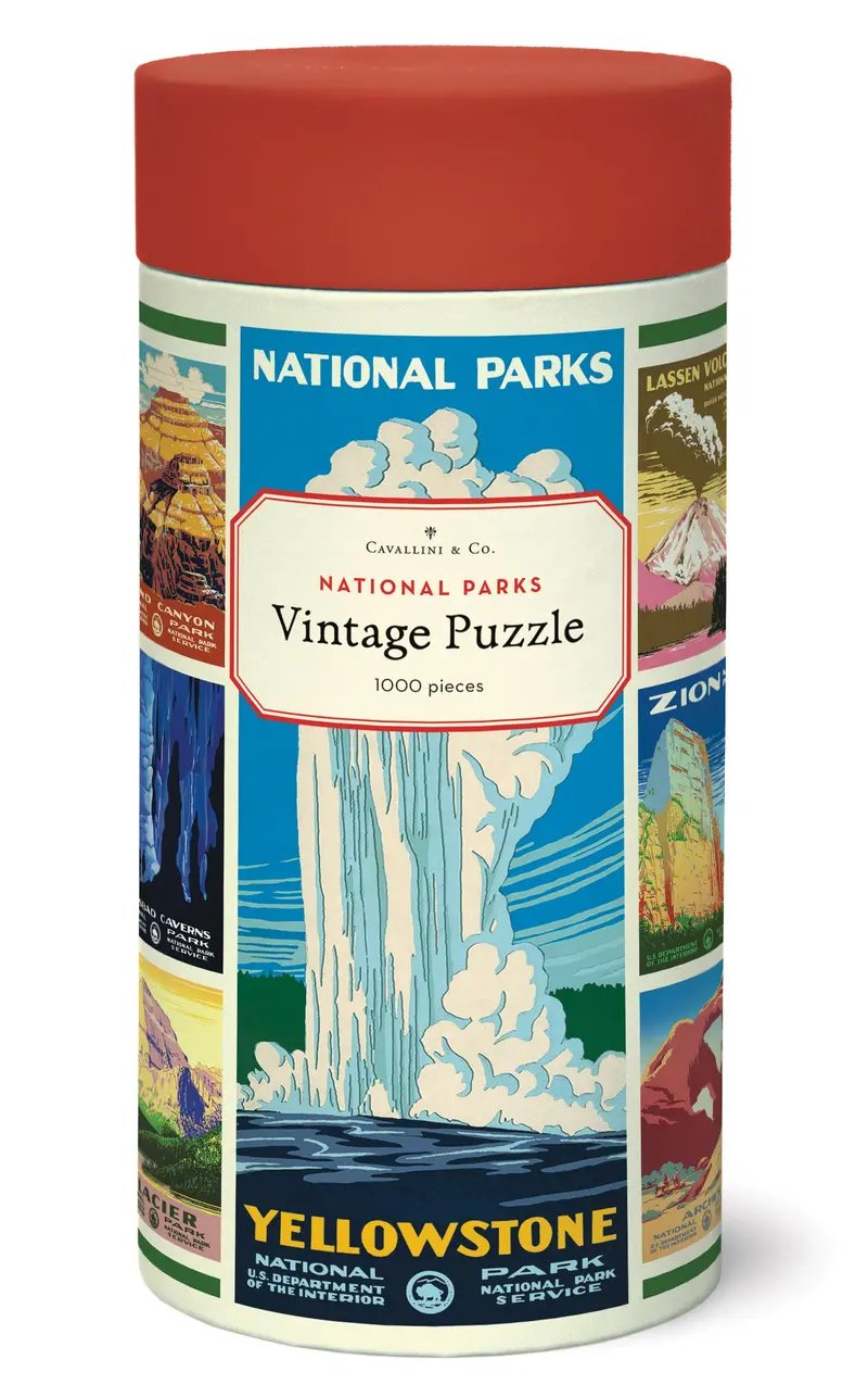 Cavallini & Co. National Parks Posters 1000 Piece Puzzle 1
