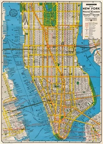Cavallini & Co. New York City Map Decorative Paper 1