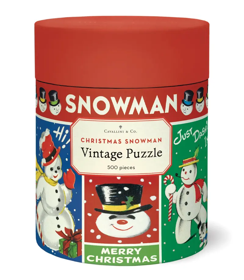 Cavallini & Co. Snowman 500 Piece Holiday Puzzle 1