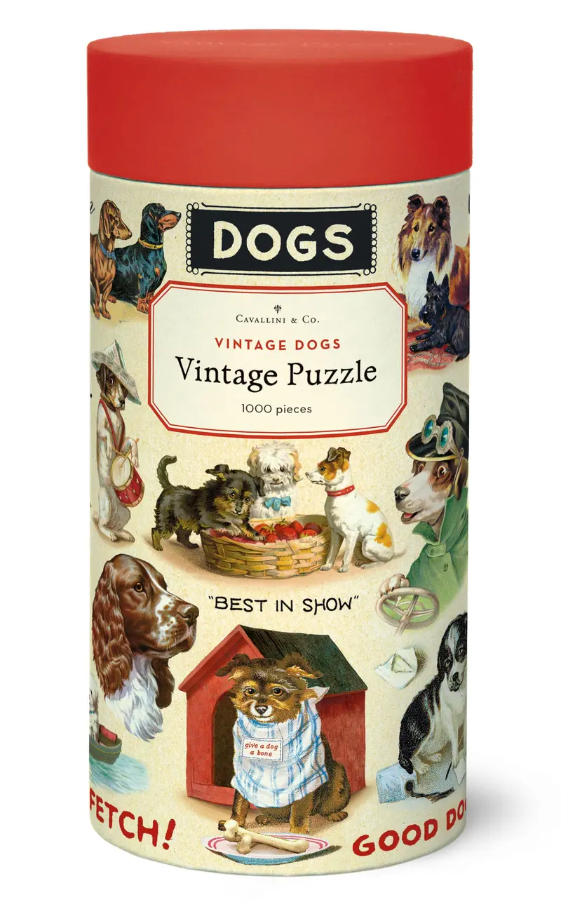 Cavallini & Co. Vintage Dogs Collage 1000 Piece Puzzle 1