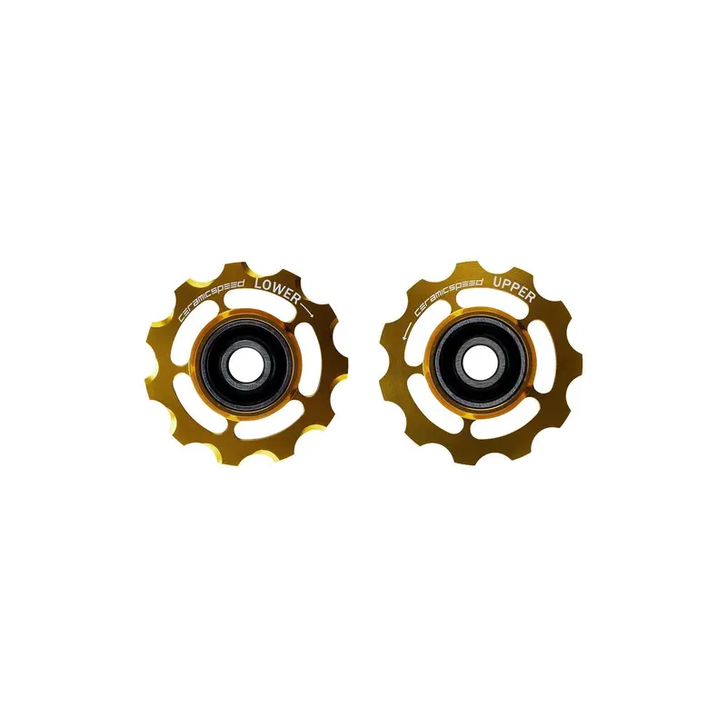 Ceramicspeed Alloy Coated Derailleur Pulleys- Limited Gold - Shimano 11 Speed 1