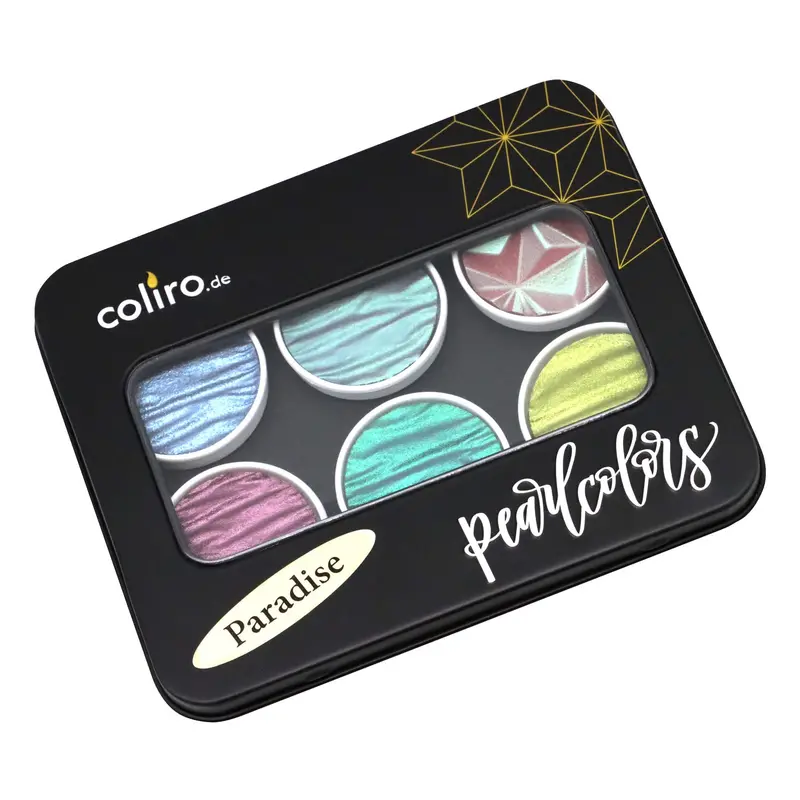 Coliro Pearlcolors Watercolor Set- Paradise- Set Of 6 1