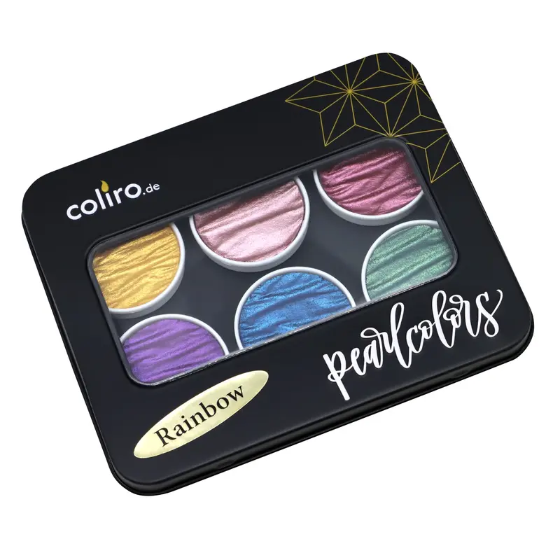 Coliro Pearlcolors Watercolor Set- Rainbow- Set Of 6 1