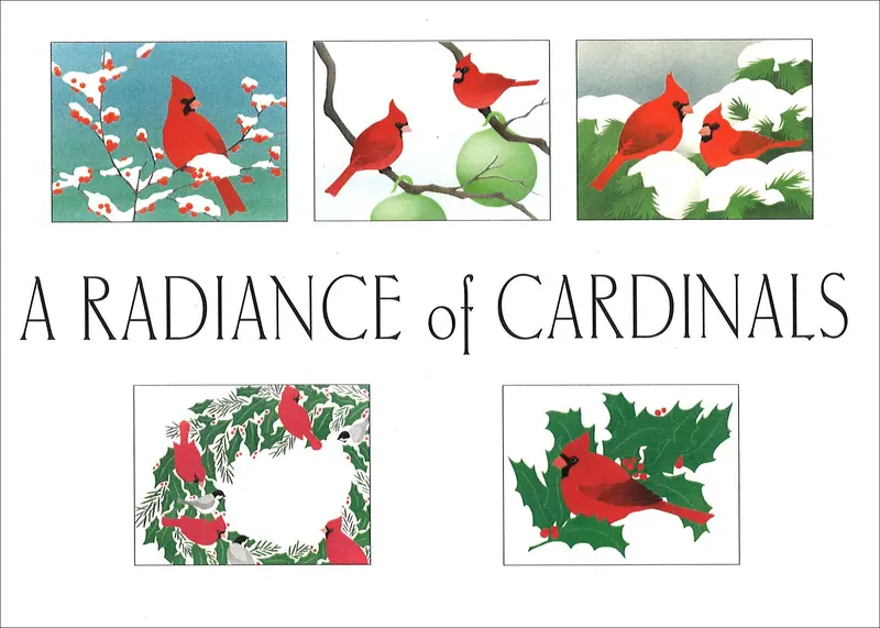 Crane Creek Graphics Radiance Of Cardinals Holiday Notecard Folio 1