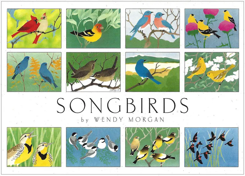Crane Creek Graphics Songbirds Notecard Folio- Set Of 12 Cards And Envelopes 1
