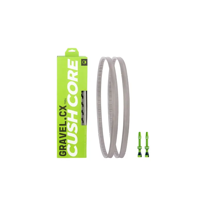 Cushcore Gravel/Cx Tire Inserts Set For 700C X 33-46Mm Tires, Includes 2 Tubeless Valves 1