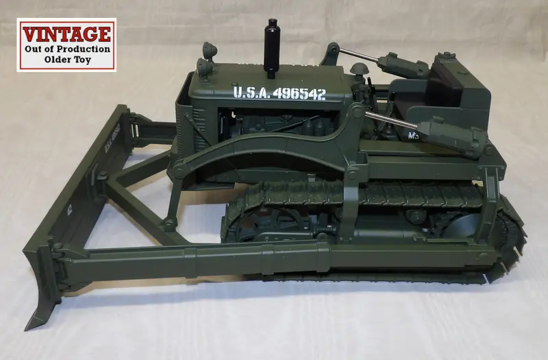 #Cust790 1/16 International Td-14 (M3) Diesel Crawler Tractor With Blade, Military Green 1