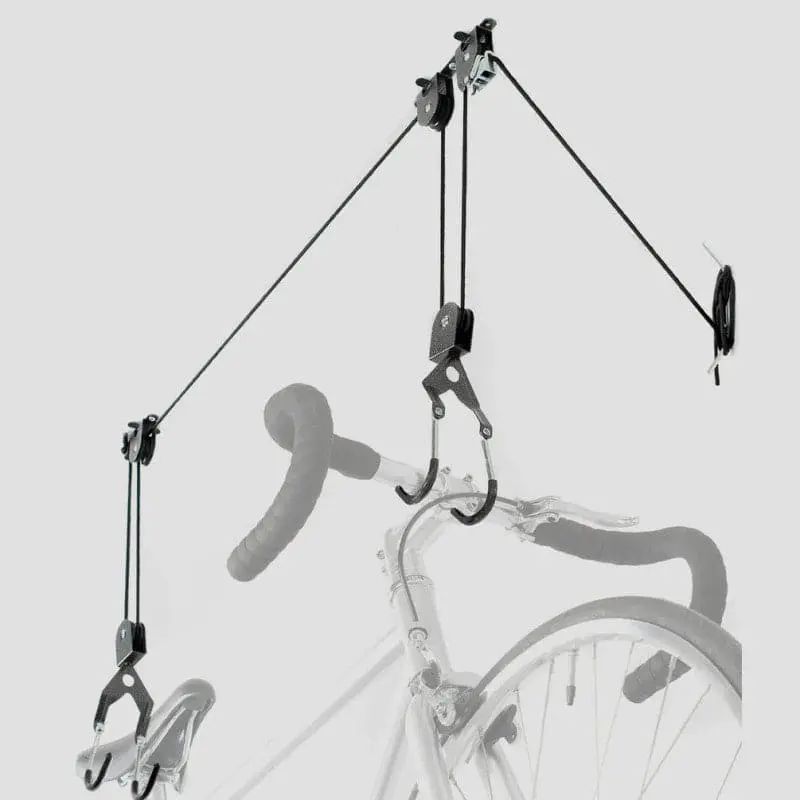 Delta Ceiling Hoist With Straps - Single Bike 1