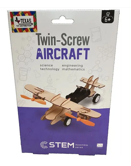 #Ff170626 Stem Wooden Twin-Screw Aircraft Construction Kit 1