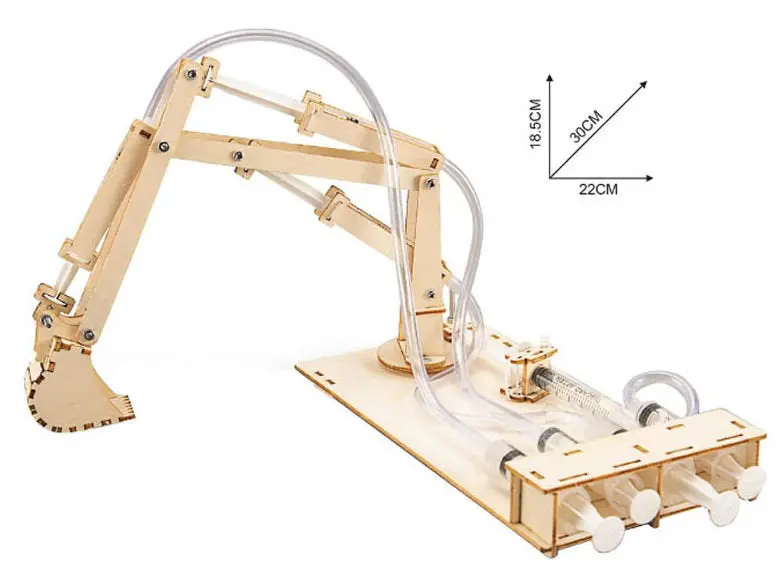 #Ff170631 Stem Wooden Hydraulic Excavator Construction Kit 1