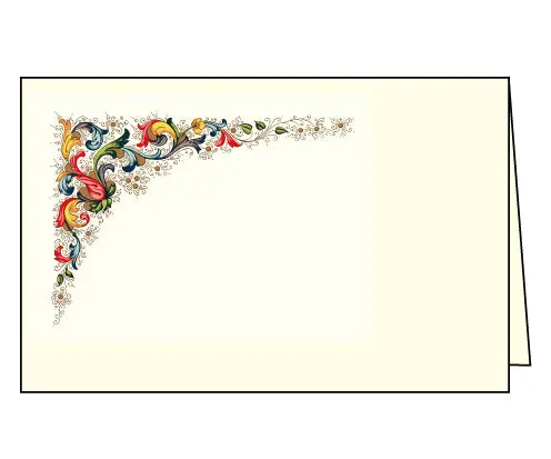 Fiorenza Folded Cards (Fzn208l), 3.33 By 5.12 Inches (Folded Size)- Box Of 100 Or Pack Of 10 1