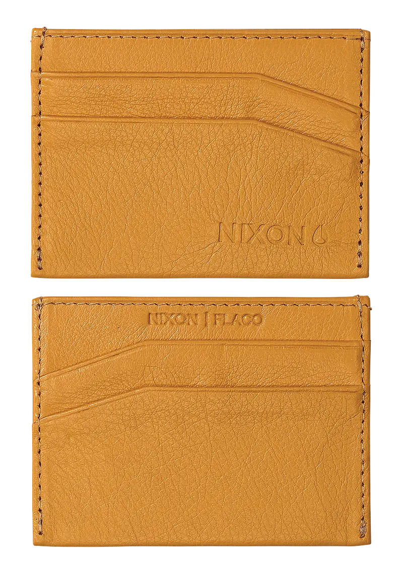 Flaco Leather Card Wallet - Yellow 1