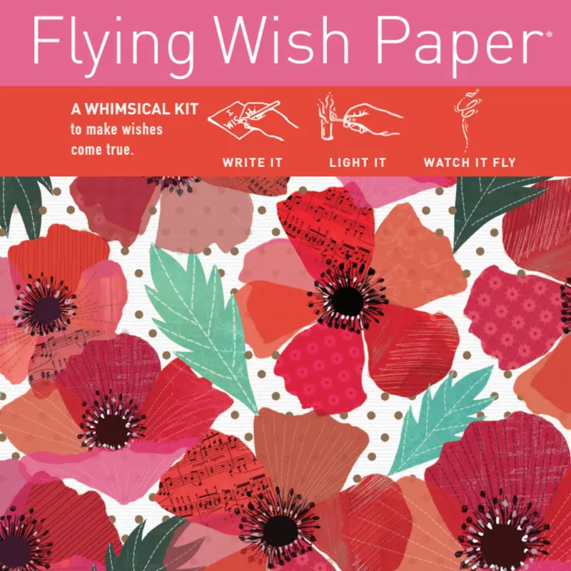Flying Wish Paper- Poppies 1