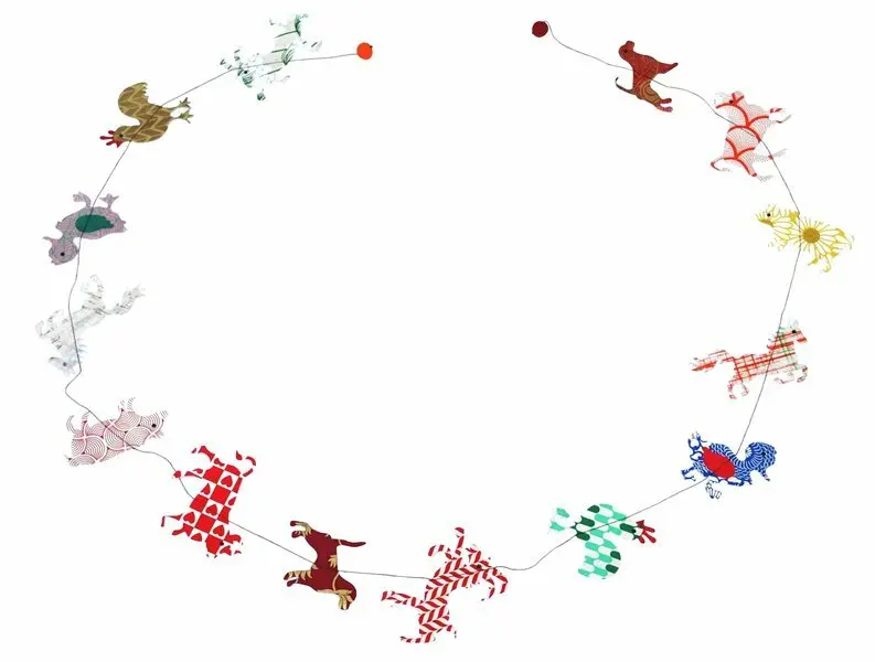 Handmade Lokta Paper Garland- Farm Animals 1