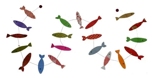 Handmade Lokta Paper Garland- Fish 1