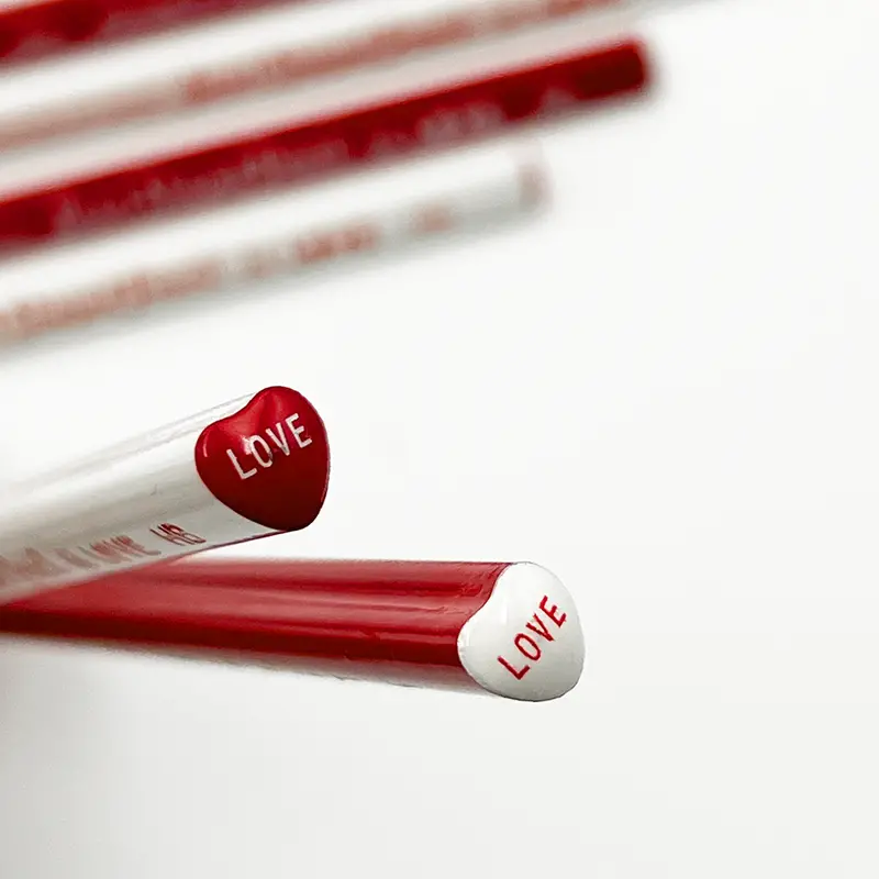 Heart Shaped Pencil- Red Or White 1