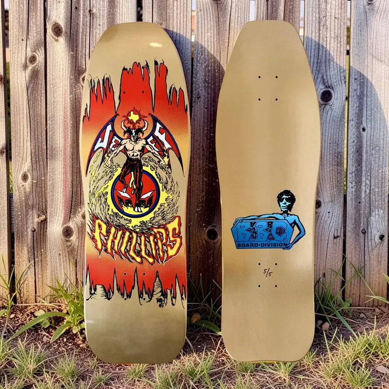 Jeff Phillips Devilman Metallic Gold Limited Edition, Bbc Deck Hand-Painted (1 Of 5) 1