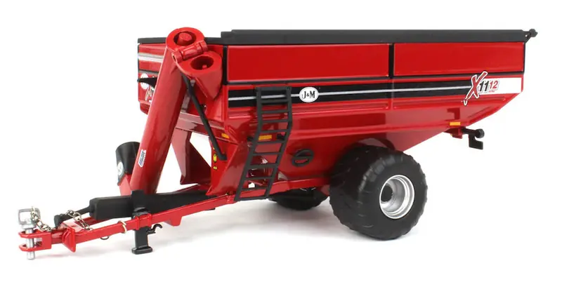 #Jmm032 1/64 Red J&M X1112 X-Tended Reach Grain Cart With Singles 1
