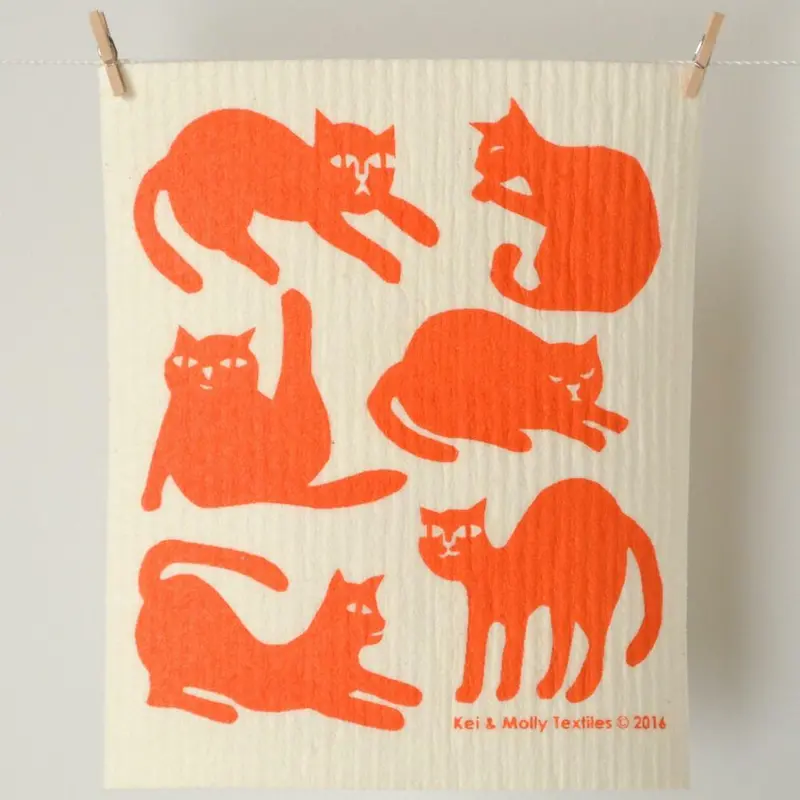 Kei & Molly European Sponge Cloth- Cats 1