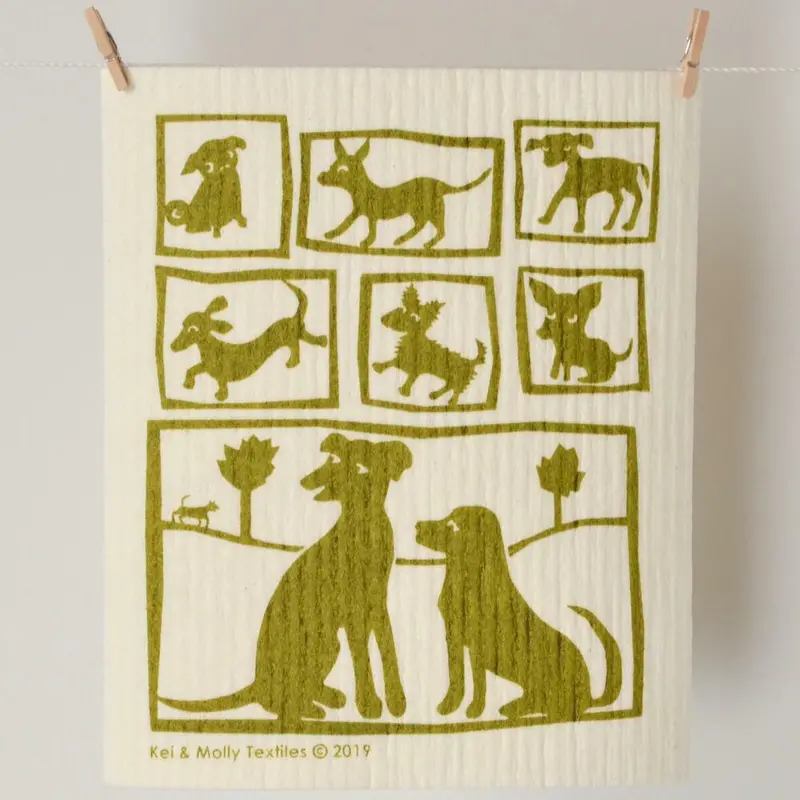 Kei & Molly European Sponge Cloth- Dogs 1